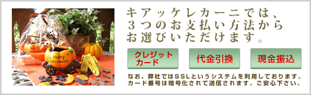 3つのお支払い方法をお選びいただけます。